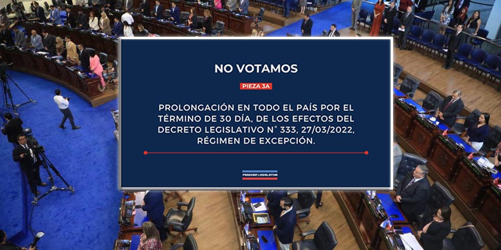 ARENA dice que no apoya el Régimen de Excepción por ser “intimidatorio para la población”