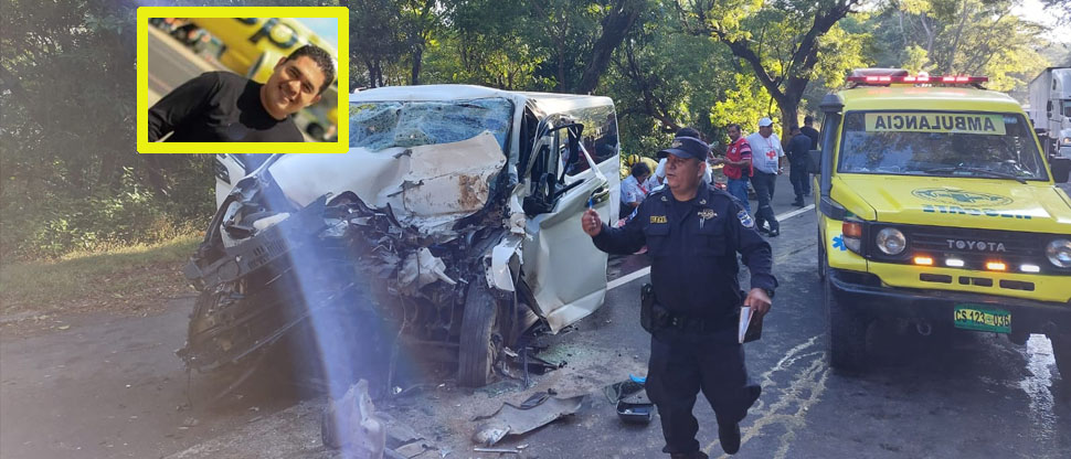 Periodista muere tras fuerte accidente en carretera a Santa Ana