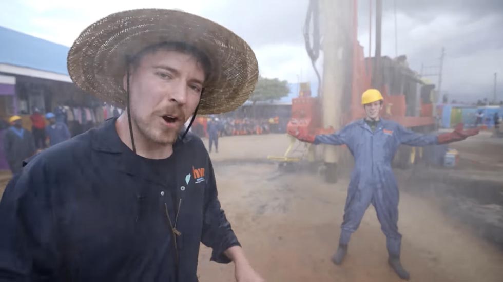 Youtuber MrBeast construye 100 pozos de agua en África para ayudar a 500 mil personas
