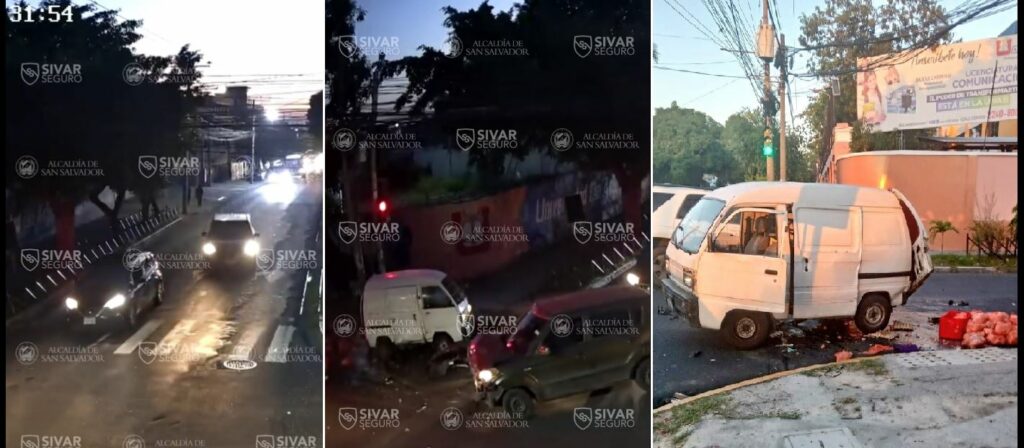 Revelan cómo ocurrió el percance esta mañana en 1a. calle Poniente de San Salvador