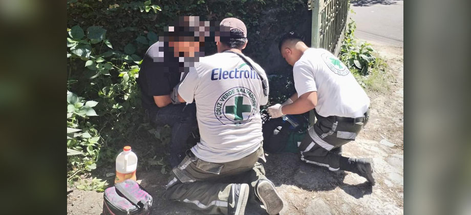 Reportan motociclista lesionado en carretera a los Planes de Renderos