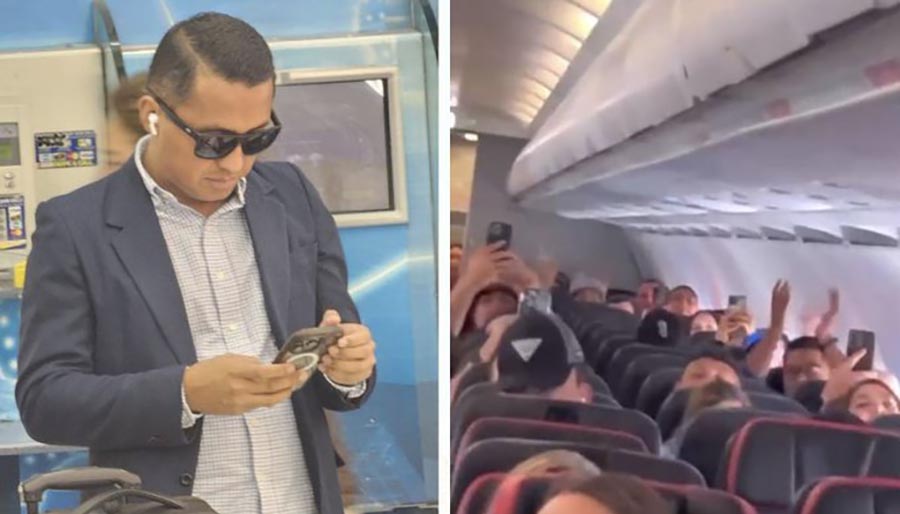 VIDEO: Iván Barton comparte avión con hondureños y es hostigado durante el vuelo