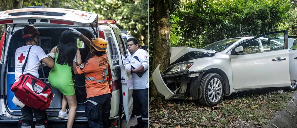 Conductora acaba en el hospital tras accidente carretera al Boquerón