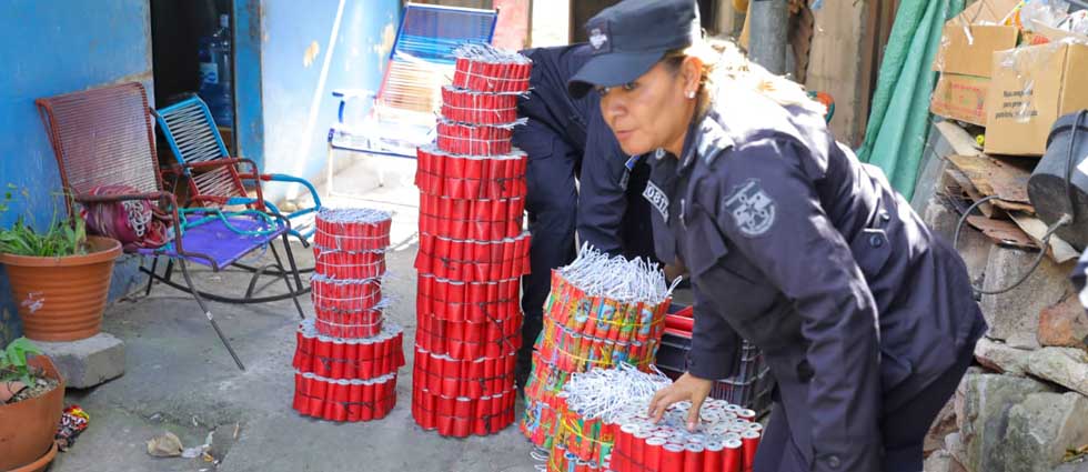 Decomisan pólvora que era fabricada de forma clandestina