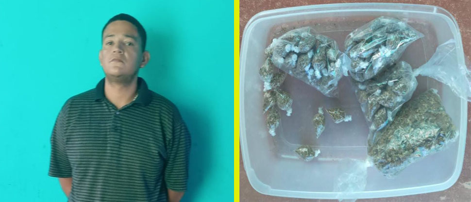 Cae joven al que le decomisaron varias porciones de “hierba seca”