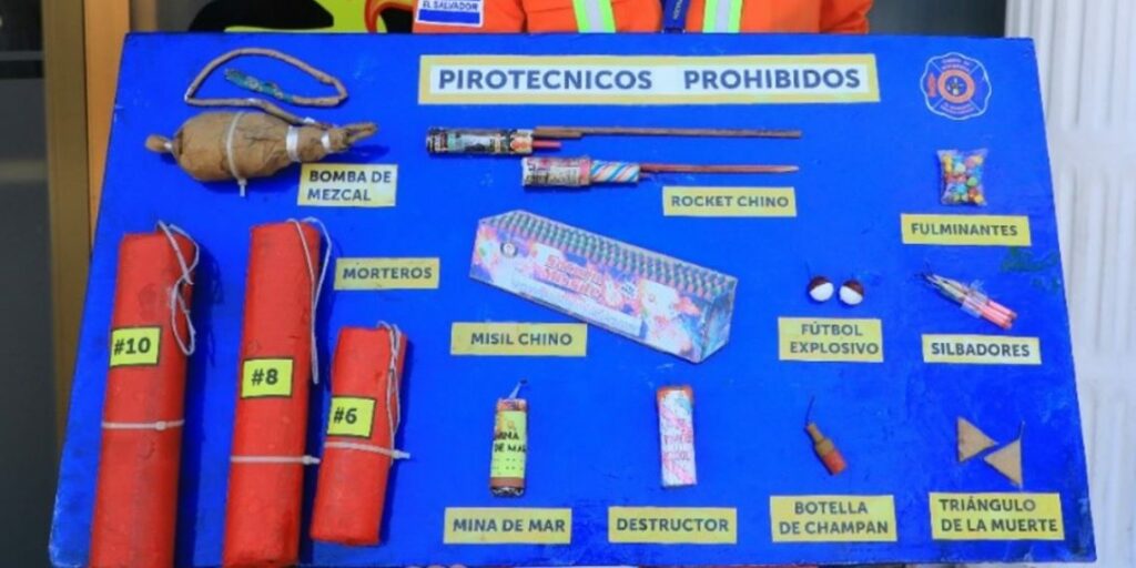 Autoridades instan a los salvadoreños a no comprar pólvora prohibida