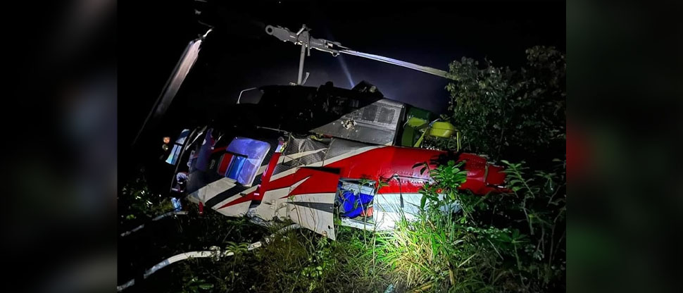 Helicóptero se desploma en Guatemala y deja como saldo 7 personas lesionadas