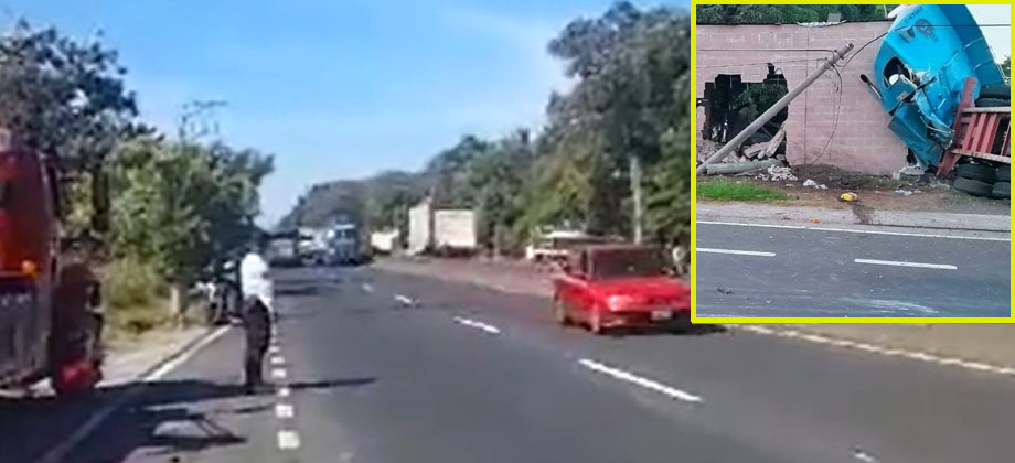 Habilitan tramo en carretera a Sonsonate tras fatal accidente