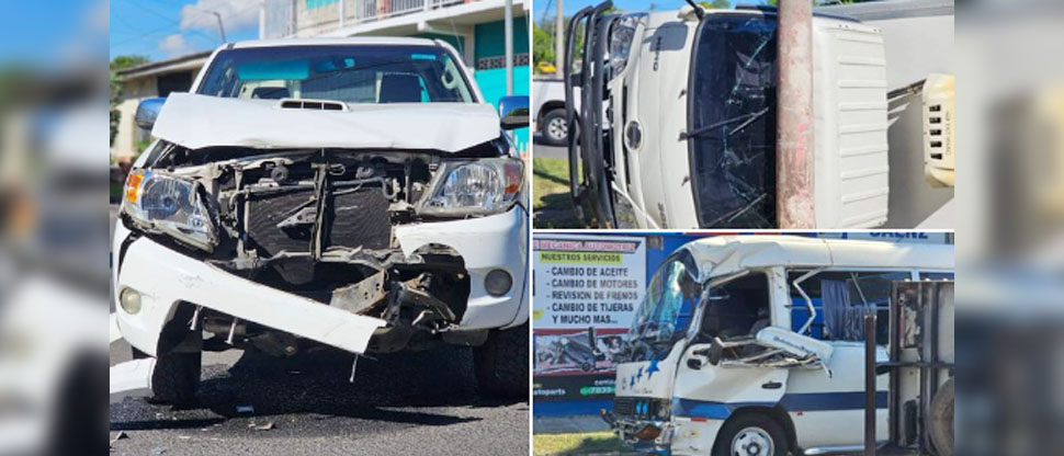 Reportan triple accidente de tránsito en San Miguel