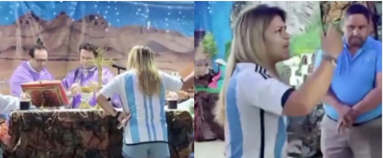 «Por favor, bájenle»: Mujer interrumpe misa porque no la dejaban dormir