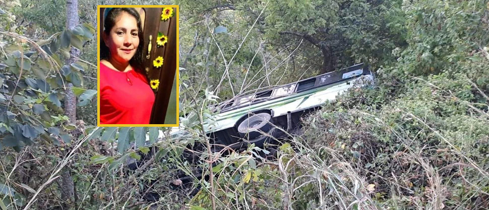 Ella era una de las cuatro personas fallecidas tras precipitarse bus a un barranco en Chalatenango