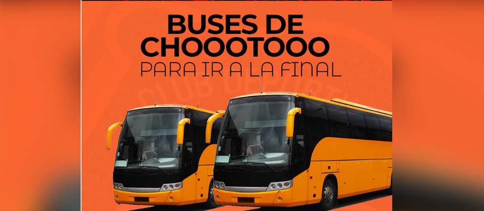 «Dee Chooto», ponen a disposición autobuses para aficionados de Águila para ir a la final