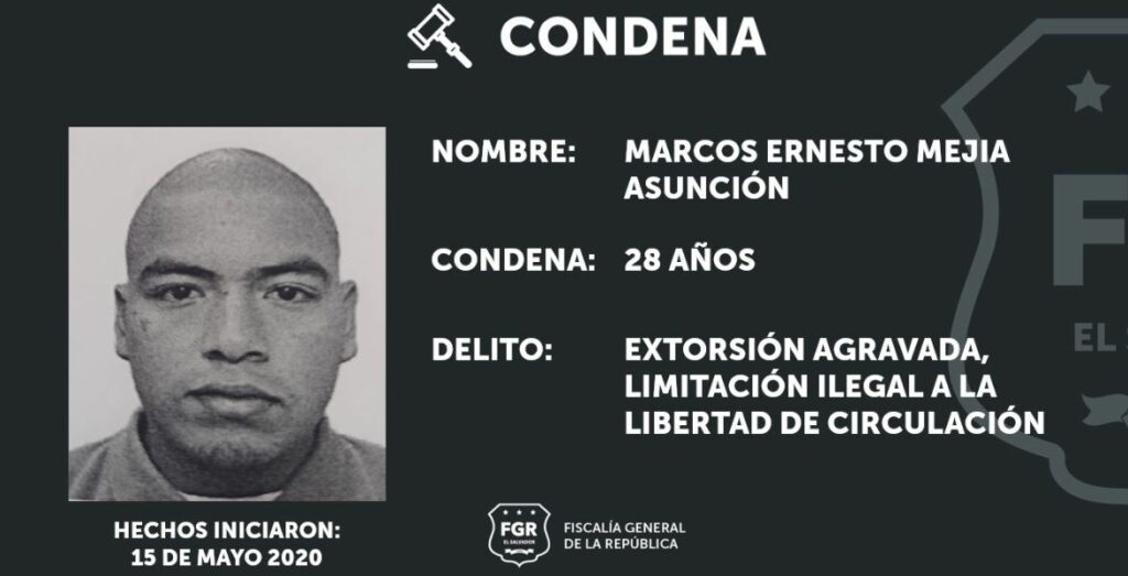 Pandillero que exigía dinero y limitaba la circulación a ciudadanos pasará 28 años en prisión
