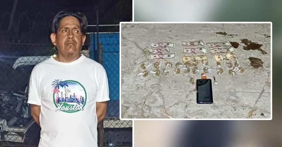 Capturan en San Salvador a sujeto que tenía en su poder un manojo de drogas