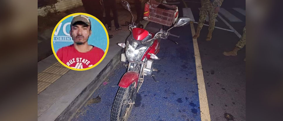 Militares ubican a motocilcista borracho en San Miguel