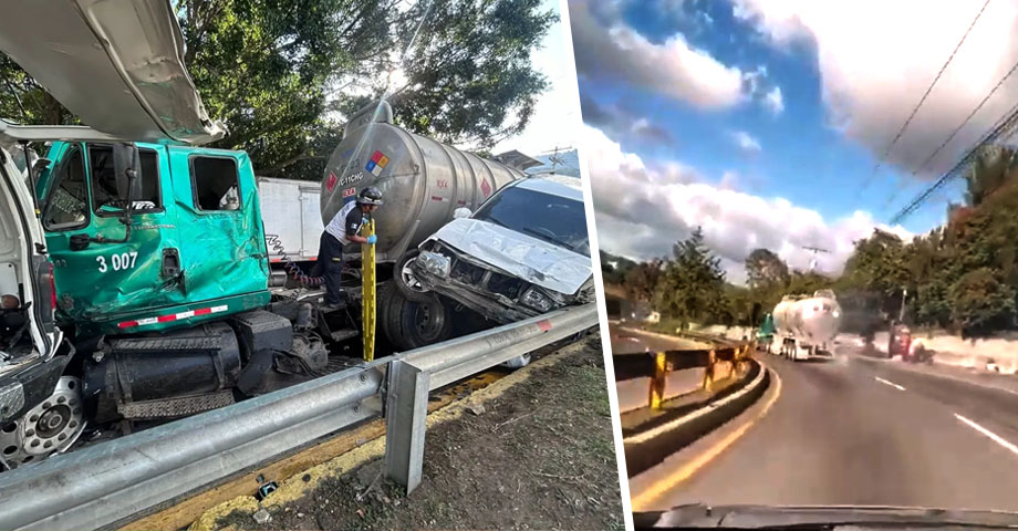 Revelan video los momentos previos al accidente de una rastra en Guatemala