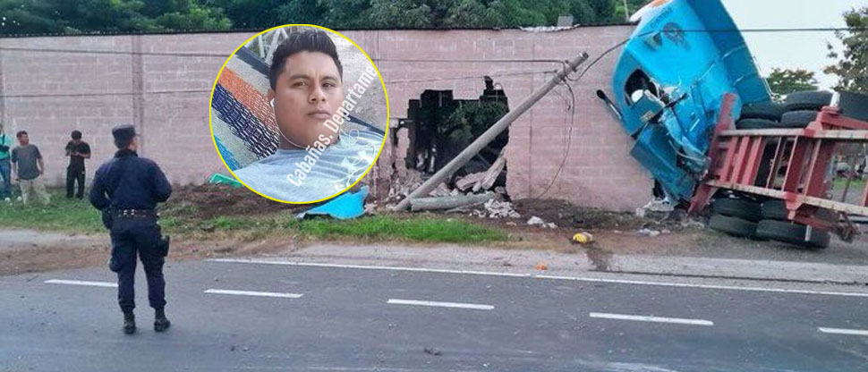 Él era el conductor de rastra que falleció tras accidente en Sonsonate