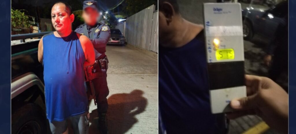 PNC sorprende a conductor temerario con más de 500 grados de alcohol