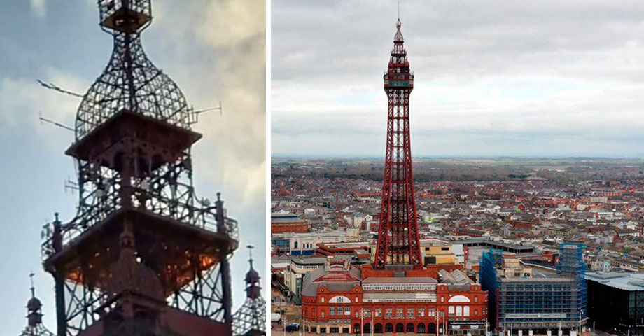Reportan incendio en la Torre Blackpool, Inglaterra