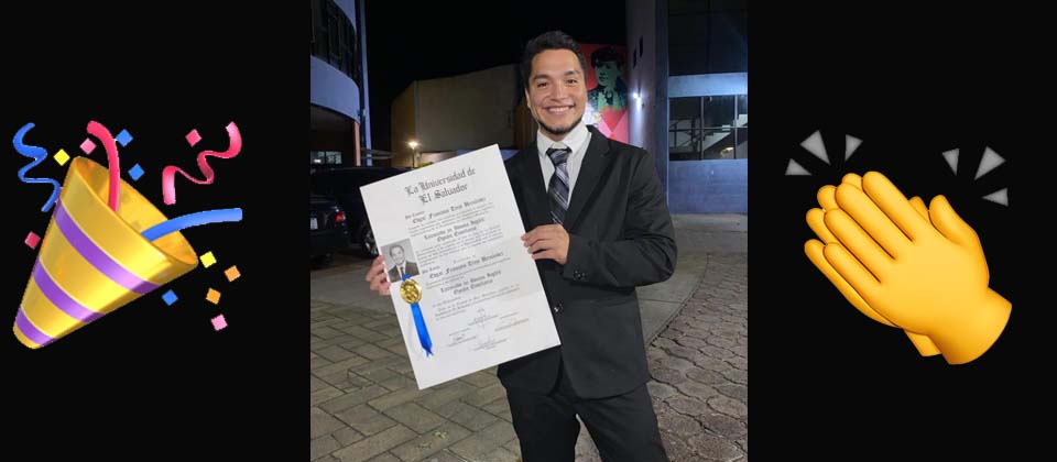 Tío Frank celebra que se graduó de licenciado en idioma Inglés: Opción Enseñanza