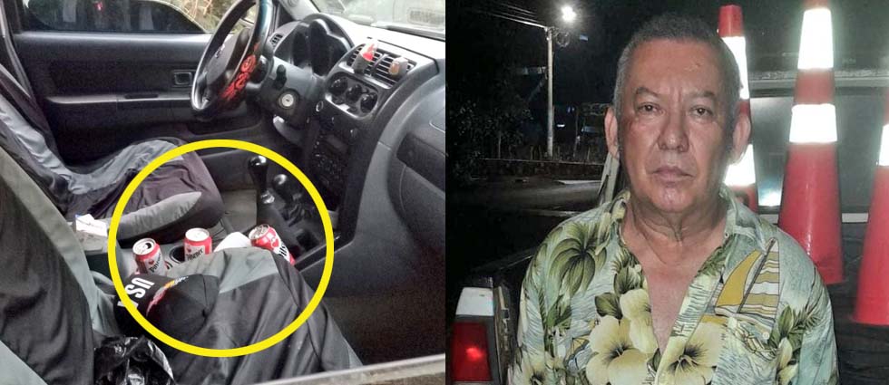 Capturan a ebrio que seguía bebiendo cerveza mientras conducía en Usulután