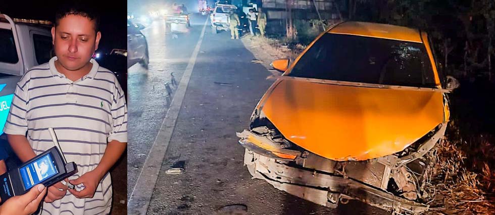 Ebrio provoca accidente en San Miguel: registró 269° de alcohol