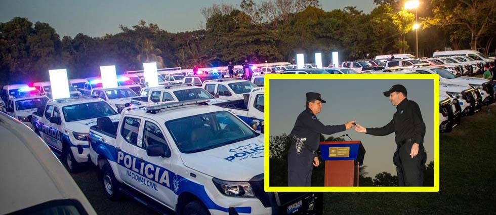 Ministro de Seguridad entrega flota de más de 100 vehículos a la Policía