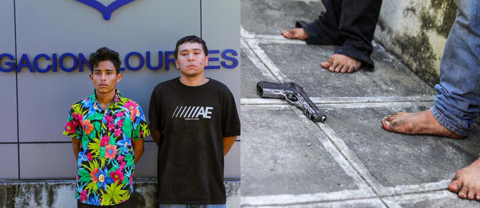 Capturan a dos homeboys de la MS que circulaban armados en La Libertad