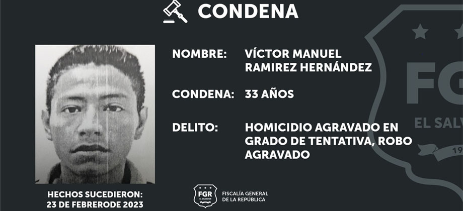 Imponen dura condena a sujeto que intentó quitarle la vida a una persona
