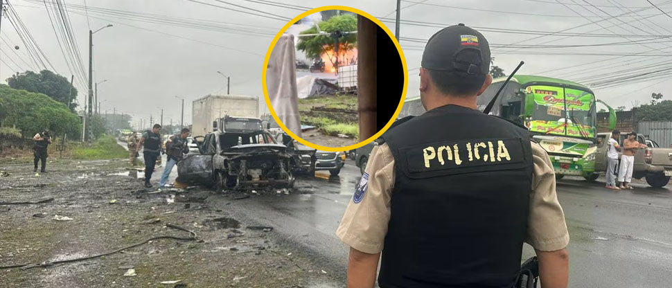 La delincuencia no para en Ecuador: criminales hacen explotar una patrulla policial