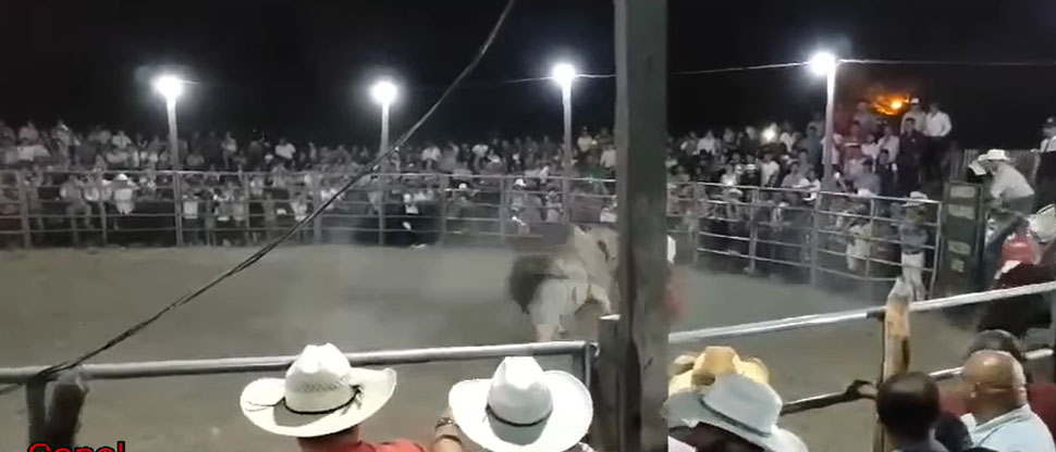 Gradería con cientos de espectadores se cae durante jaripeo en Honduras