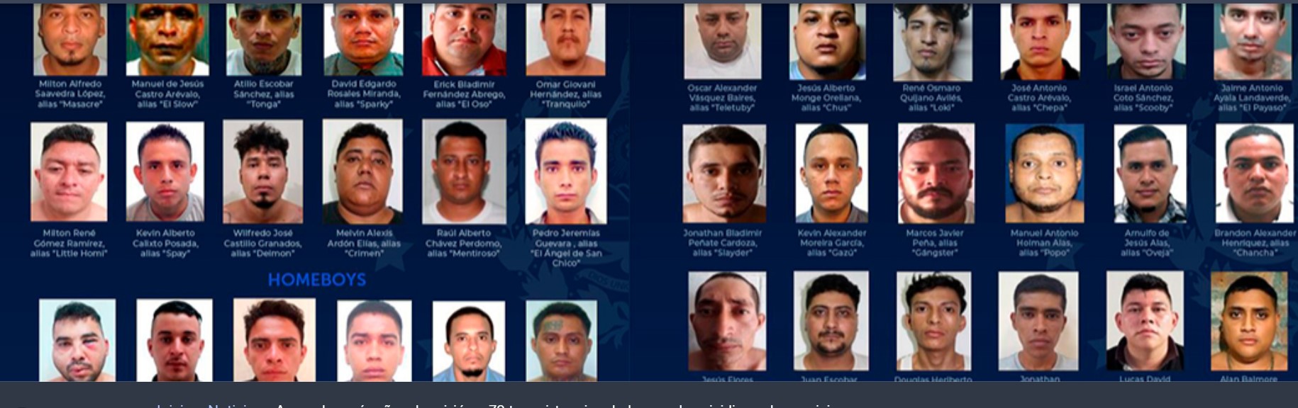 «Vamos a continuar esta guerra contra las pandillas»: Imputan nuevos delitos a 70 terroristas