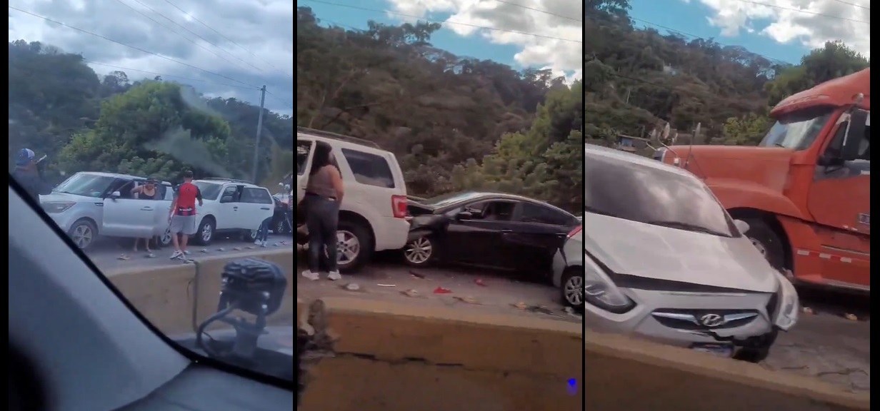 Precaución: Se registra múltiple choque en autopista Los Chorros