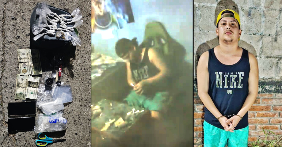 Atrapan en el acto a sujeto que preparaba paquetes de droga para comercializarlos