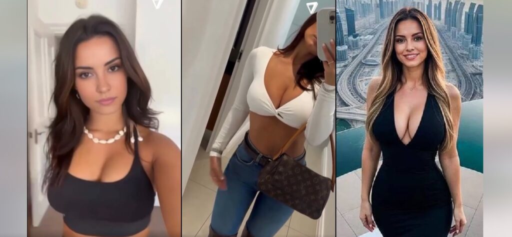 Millonarios y deportistas invitan a salir a la bella Emily Pellegrini, sin imaginar que fue creada con IA