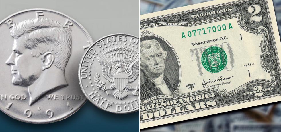BCR informa que la moneda de $0.50 y el billete de $2 son de curso legal en El Salvador