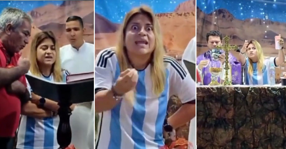 Mujer interrumpe una misa para exigir que la dejaran dormir
