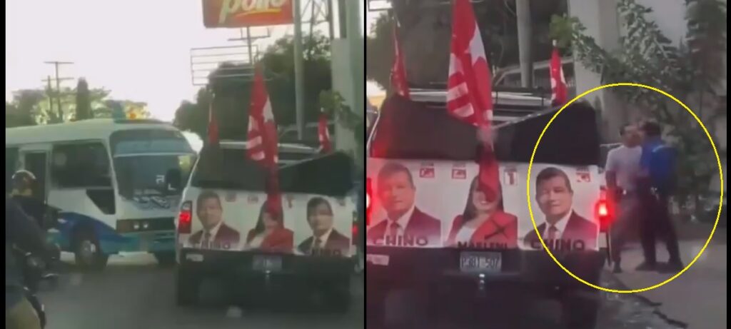 VIDEO: Prepotente militante del FMLN bloquea entrada a gasolinera