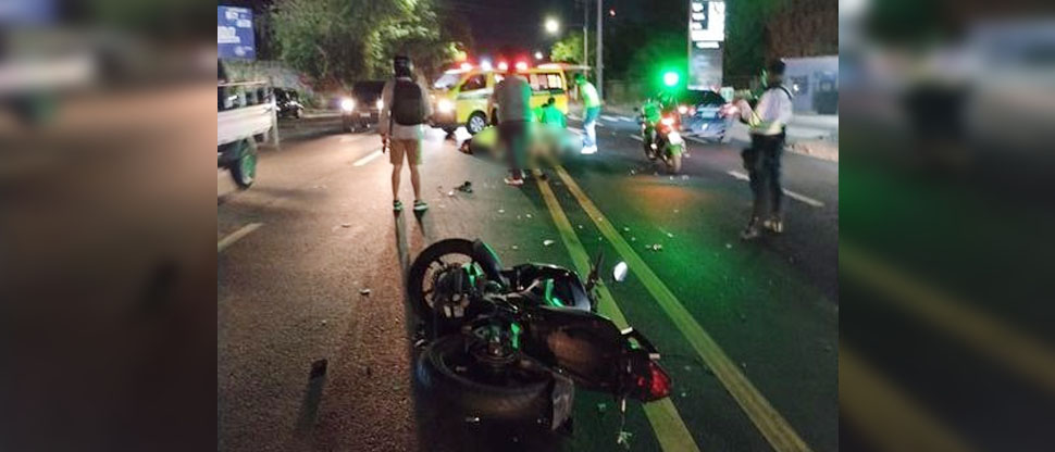 Conductor huye tras atropellar a motocilcista en bulevar Venezuela