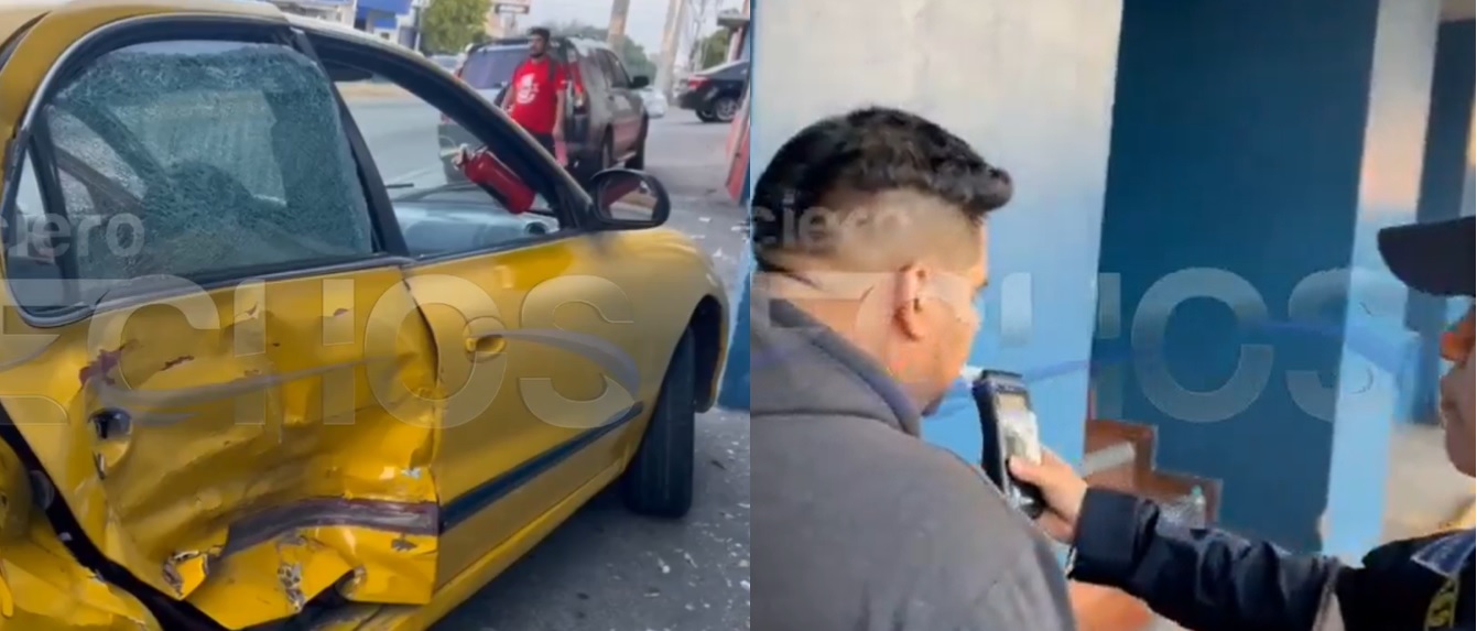 Taxista termina detenido tras accidentarse en San Salvador: Salió positivo en alcotest