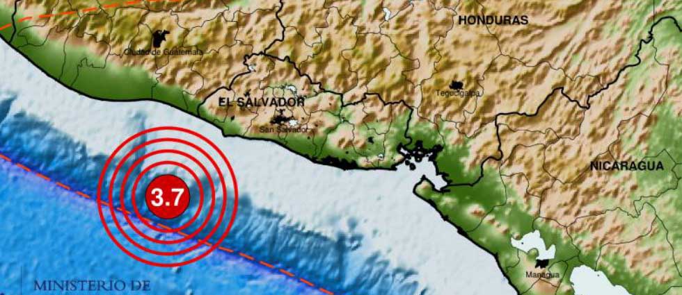 Sismo sacude parte de El Salvador a primera hora de este miércoles