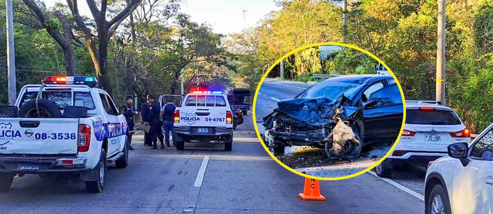 Reportan fuerte accidente en la autopista Comalapa