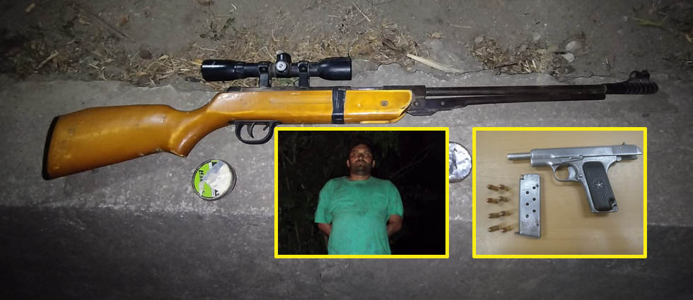 Arrestan a sujeto que circulaba armado en Quezaltepeque