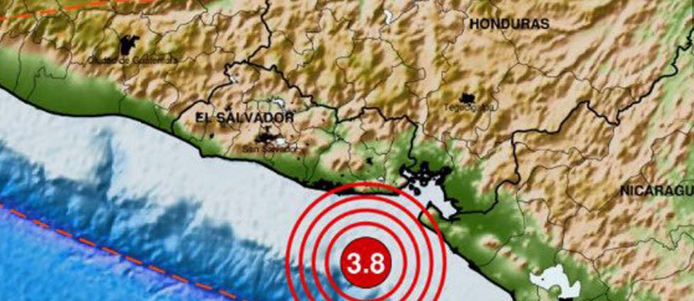 Sismo de 3.8 grados sacude parte del país este viernes