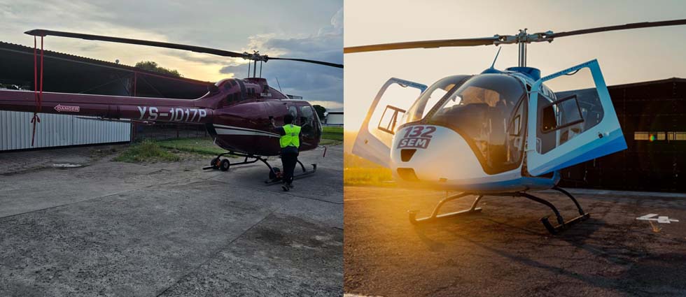 Helicóptero del expresidente Cristiani ¡ya está al servicio de la población!