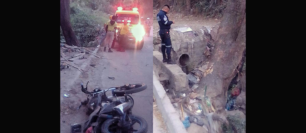 Conductor muere tras caer a un tragante