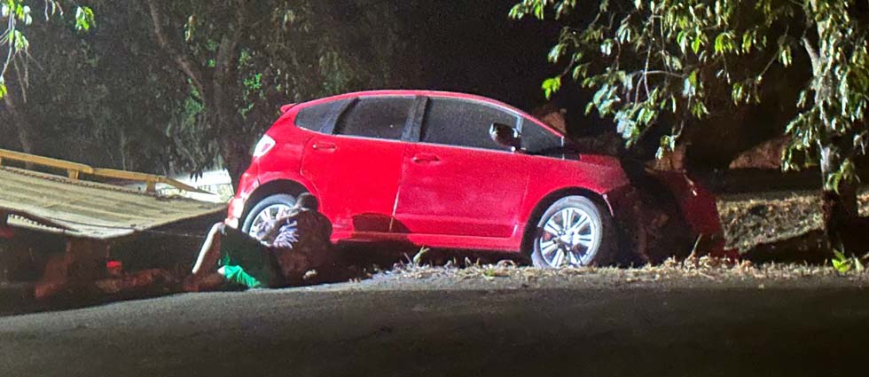 Conductor se estrella contra árboles en la carretera de Oro