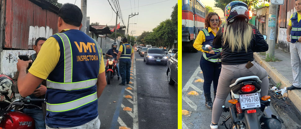 Sancionan a motociclistas que invaden la ciclovía en el barrio San Jacinto