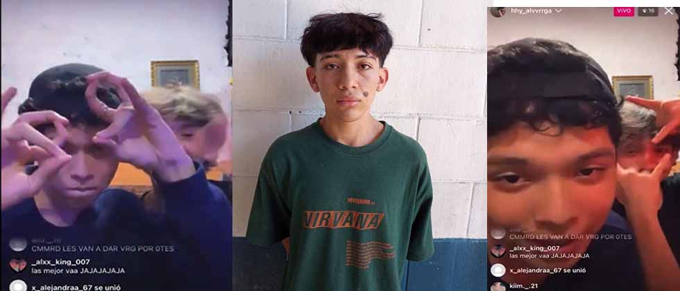 Capturan a jovencito por rifar la mara durante un live en Instagram