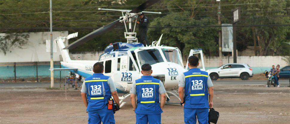 Sistema de emergencias Médicas despliega helicópteros ambulancia para entender emergencias en elecciones